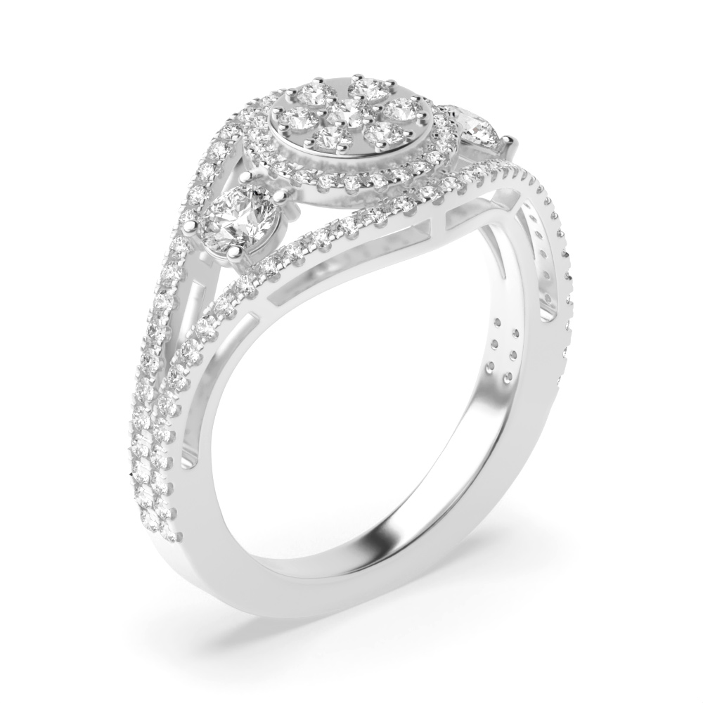 prong setting round diamond engagement ring