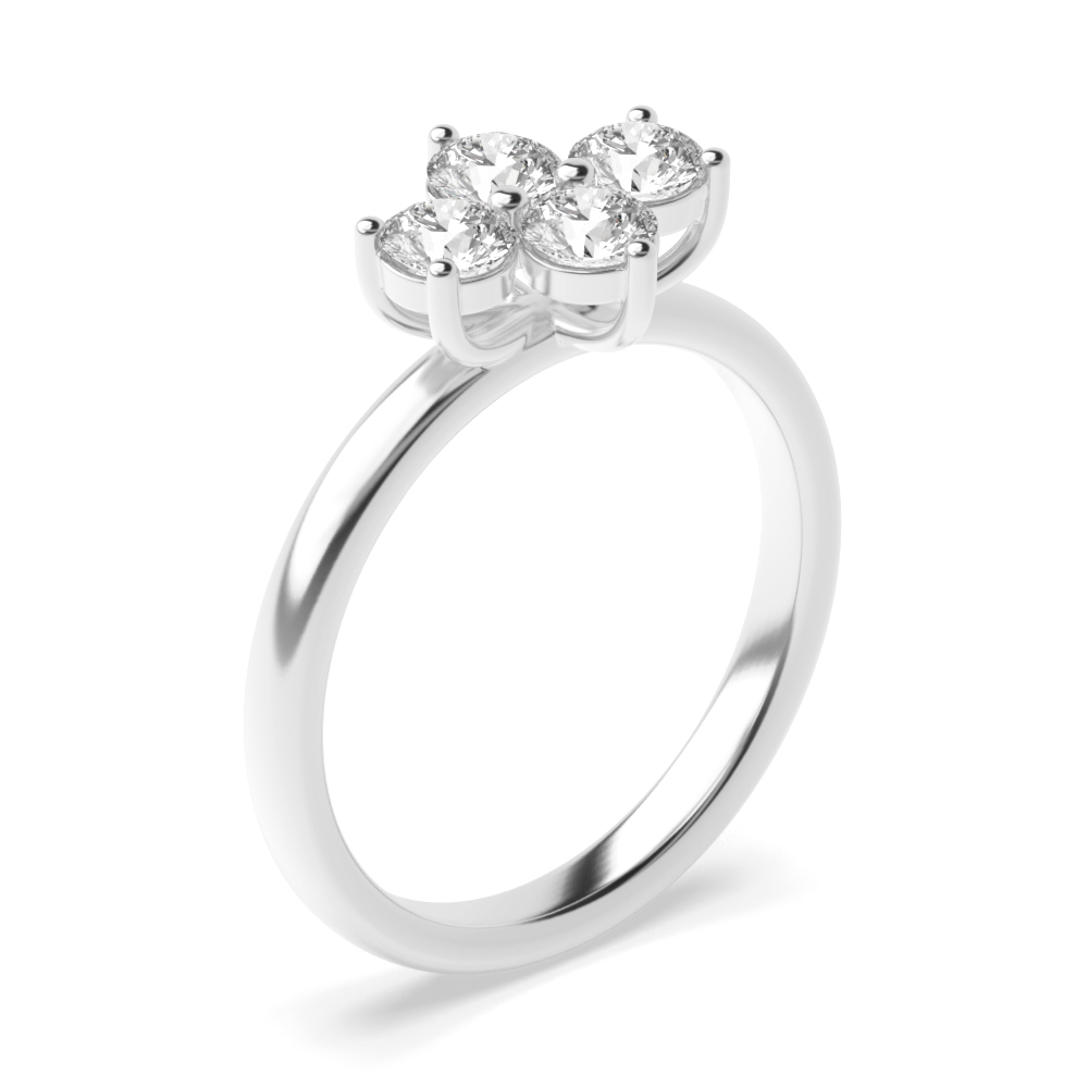 prong setting round diamond ring