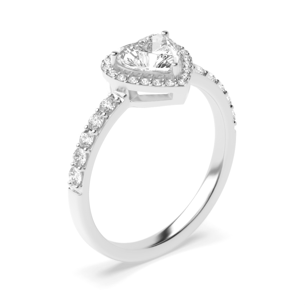 3 prong setting heart shape heart diamond ring