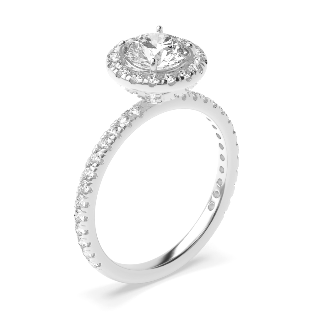 4 prong setting round shape waverly halo diamond ring
