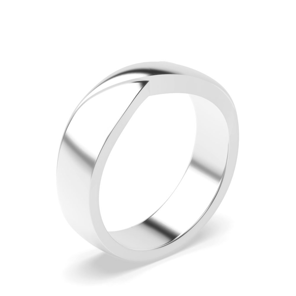 Classic Mobius Twist Shape Plain Women Wedding Bands (2.0 - 6.0mm)