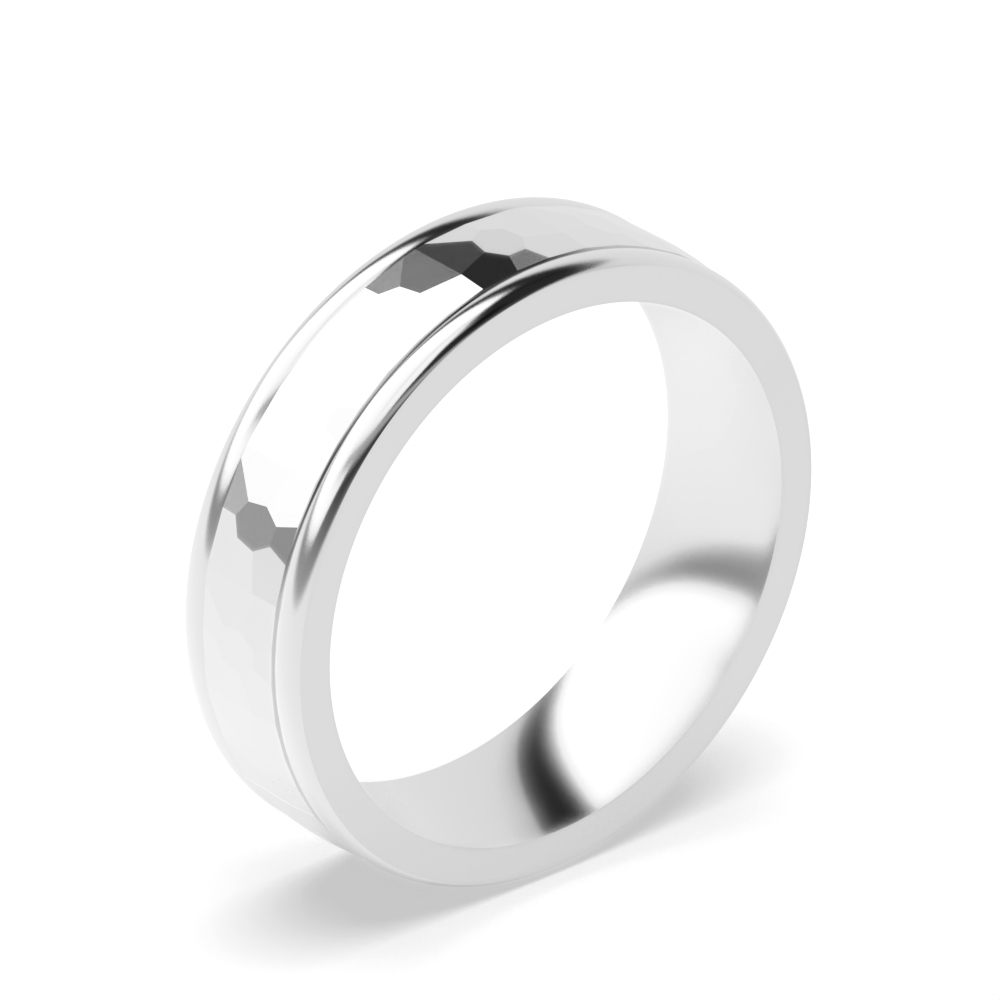 Textured Plain Women Wedding Bands (2.0 - 6.0mm)