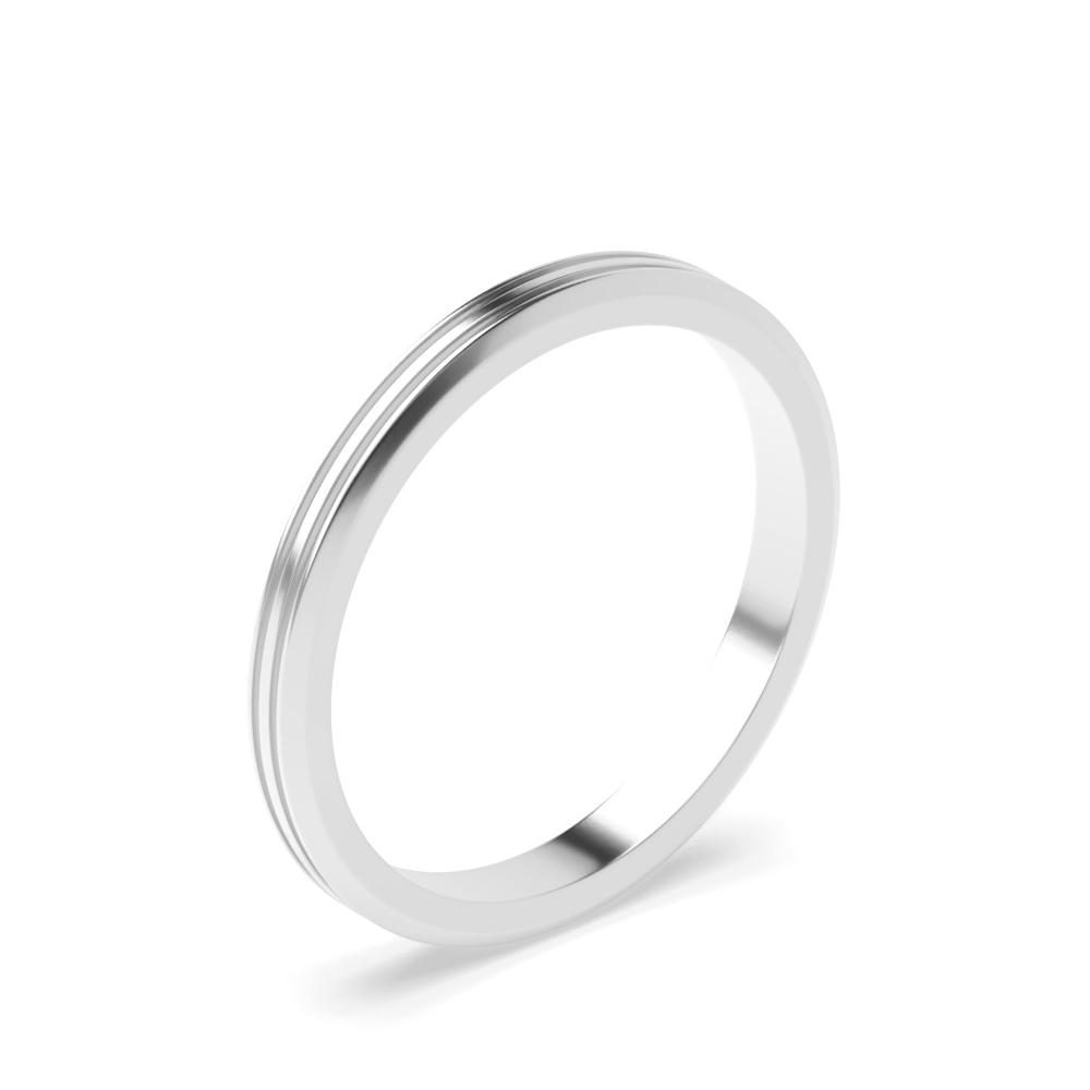 Fancy Court Plain Women Wedding Band (2.0 - 6.0mm)
