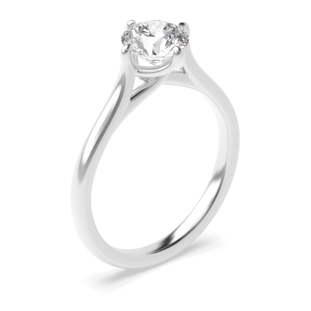 4 prong setting round shape modern design classic solitaire ring